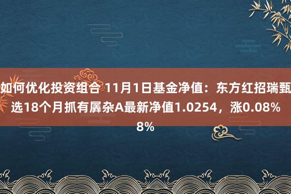 如何优化投资组合 11月1日基金净值：东方红招瑞甄选18个月抓有羼杂A最新净值1.0254，涨0.08%