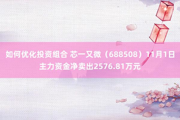 如何优化投资组合 芯一又微（688508）11月1日主力资金净卖出2576.81万元