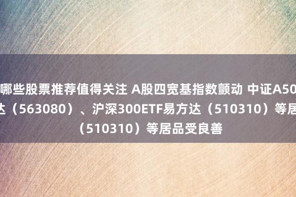 哪些股票推荐值得关注 A股四宽基指数颤动 中证A50ETF易方达（563080）、沪深300ETF易方达（510310）等居品受良善