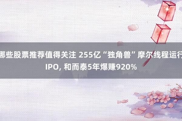 哪些股票推荐值得关注 255亿“独角兽”摩尔线程运行IPO, 和而泰5年爆赚920%