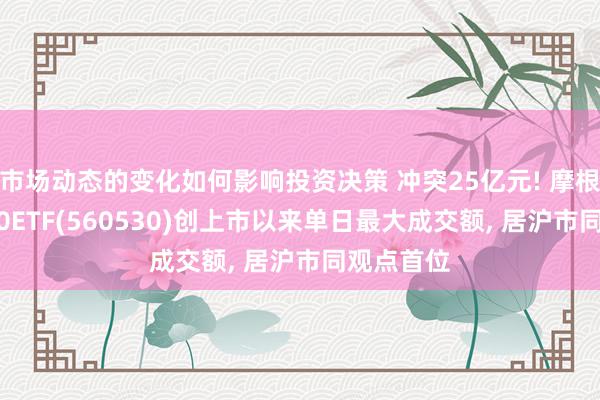 市场动态的变化如何影响投资决策 冲突25亿元! 摩根中证A500ETF(560530)创上市以来单日最大成交额, 居沪市同观点首位