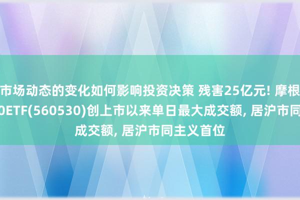 市场动态的变化如何影响投资决策 残害25亿元! 摩根中证A500ETF(560530)创上市以来单日最大成交额, 居沪市同主义首位