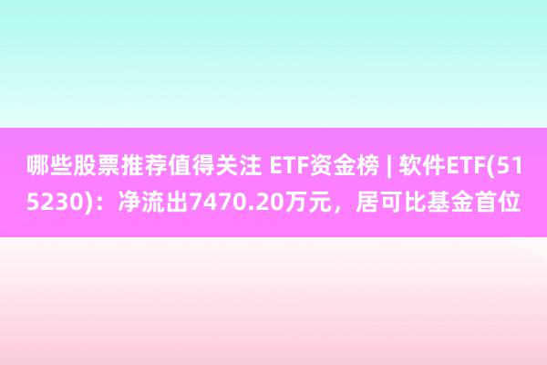 哪些股票推荐值得关注 ETF资金榜 | 软件ETF(515230)：净流出7470.20万元，居可比基金首位