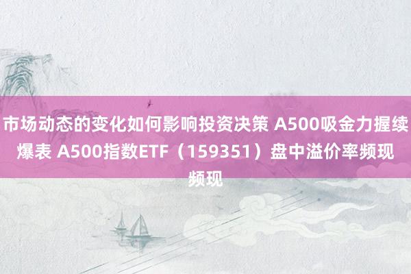 市场动态的变化如何影响投资决策 A500吸金力握续爆表 A500指数ETF（159351）盘中溢价率频现