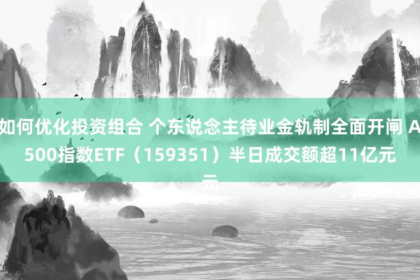 如何优化投资组合 个东说念主待业金轨制全面开闸 A500指数ETF（159351）半日成交额超11亿元