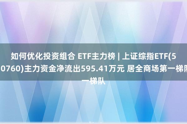 如何优化投资组合 ETF主力榜 | 上证综指ETF(510760)主力资金净流出595.41万元 居全商场第一梯队