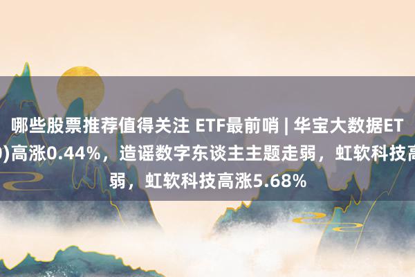 哪些股票推荐值得关注 ETF最前哨 | 华宝大数据ETF(516700)高涨0.44%，造谣数字东谈主主题走弱，虹软科技高涨5.68%