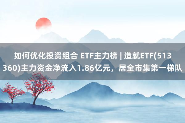 如何优化投资组合 ETF主力榜 | 造就ETF(513360)主力资金净流入1.86亿元，居全市集第一梯队