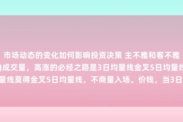 市场动态的变化如何影响投资决策 主不雅和客不雅：操盘:量价磋商(保藏)成交量，高涨的必经之路是3日均量线金叉5日均量线。也等于说，3日均量线莫得金叉5日均量线，不商量入场。价钱，当3日均量线金叉5日均量线的第二天，1分钟120均线...