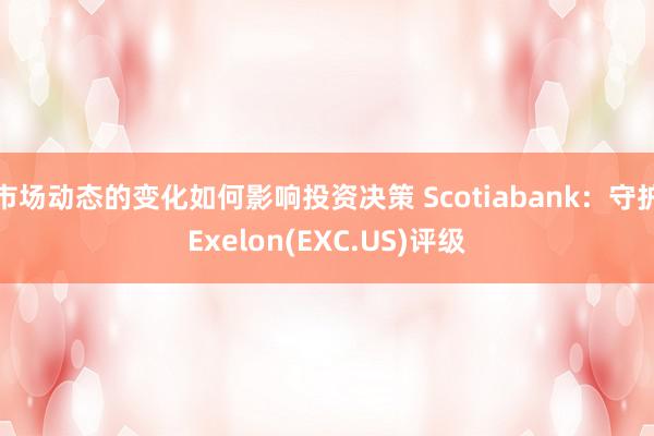 市场动态的变化如何影响投资决策 Scotiabank：守护Exelon(EXC.US)评级