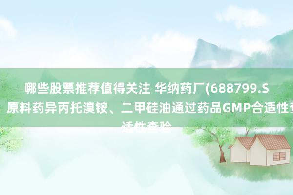 哪些股票推荐值得关注 华纳药厂(688799.SH)：原料药异丙托溴铵、二甲硅油通过药品GMP合适性查验