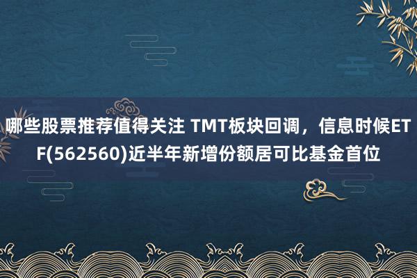 哪些股票推荐值得关注 TMT板块回调，信息时候ETF(562560)近半年新增份额居可比基金首位