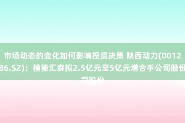 市场动态的变化如何影响投资决策 陕西动力(001286.SZ)：榆能汇森拟2.5亿元至5亿元增合手公司股份