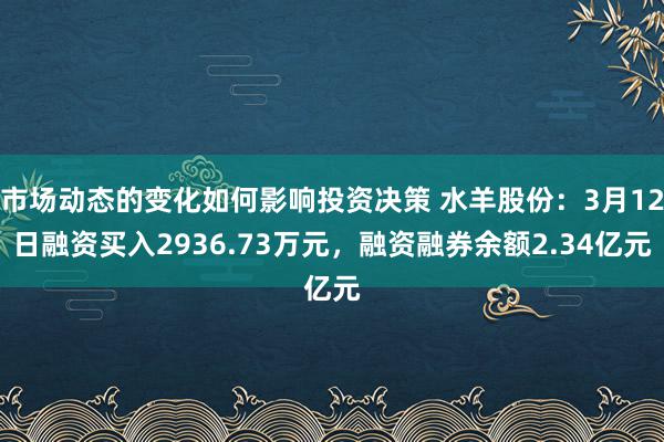 市场动态的变化如何影响投资决策 水羊股份：3月12日融资买入2936.73万元，融资融券余额2.34亿元