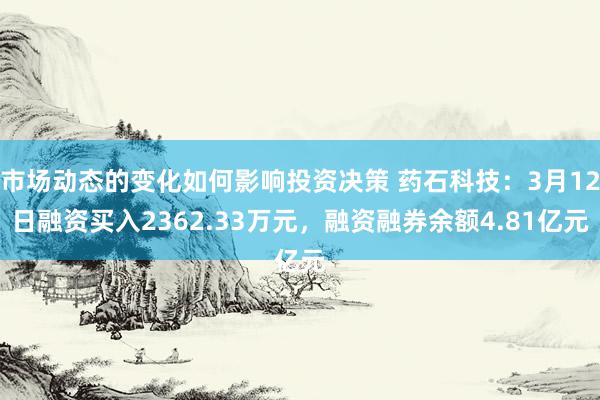 市场动态的变化如何影响投资决策 药石科技：3月12日融资买入2362.33万元，融资融券余额4.81亿元